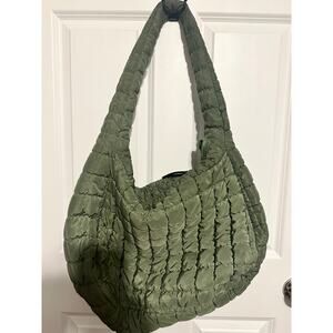 Free People Quilted Carryall Bag Washed Sage